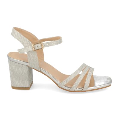 Sandalia de Tacón Ankle Strap Tripe Pala Fina