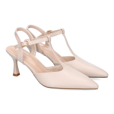 Zapatos de Tacón Fino para Mujer, Elegantes, Punta Fina, Diseño Moderno con Tira en el Empeine