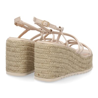 Sandalias de cuña de yute para mujer, comodas y elegantes diseño moderno con tiras cruzadas - Imagen 5