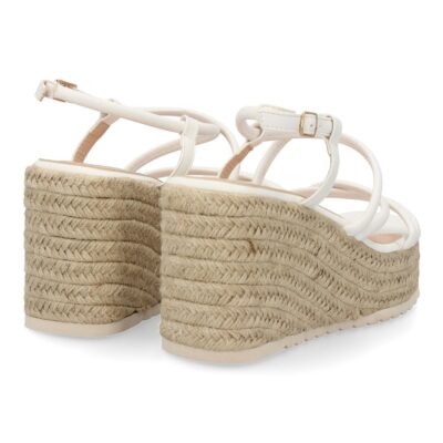 Sandalias de cuña de yute para mujer, comodas y elegantes diseño moderno con tiras cruzadas - Imagen 5