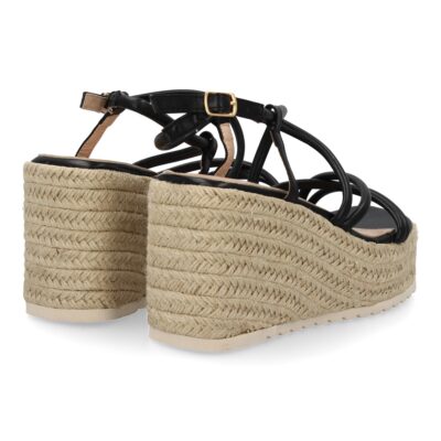 Sandalias de cuña de yute para mujer, comodas y elegantes diseño moderno con tiras cruzadas - Imagen 5