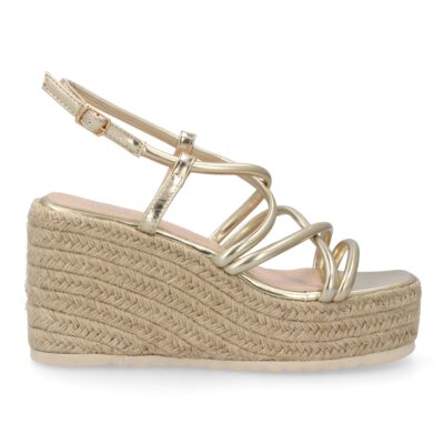 Sandalias de cuña de yute para mujer, comodas y elegantes diseño moderno con tiras cruzadas - Imagen 3