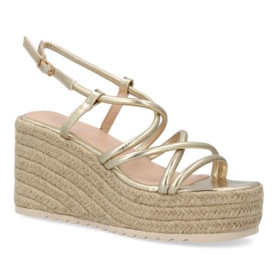 Sandalias de cuña de yute para mujer, comodas y elegantes diseño moderno con tiras cruzadas - Imagen 4