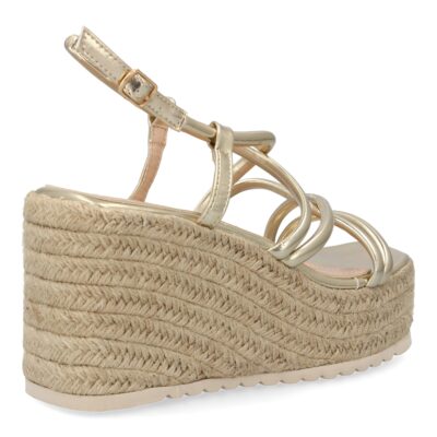 Sandalias de cuña de yute para mujer, comodas y elegantes diseño moderno con tiras cruzadas - Imagen 5