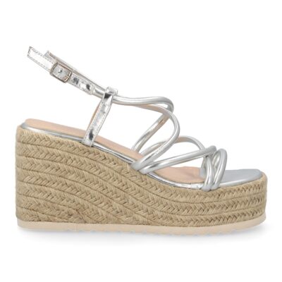 Sandalias de cuña de yute para mujer, comodas y elegantes diseño moderno con tiras cruzadas - Imagen 2