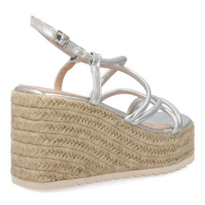 Sandalias de cuña de yute para mujer, comodas y elegantes diseño moderno con tiras cruzadas - Imagen 4