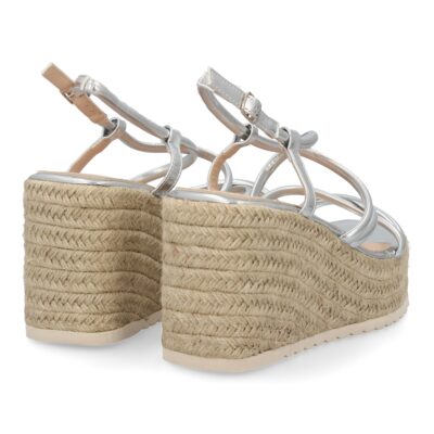 Sandalias de cuña de yute para mujer, comodas y elegantes diseño moderno con tiras cruzadas - Imagen 5
