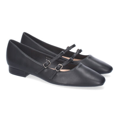 Zapato de Mujer tipo Bailarina Francesita con Elegante Diseño y Doble Cierre de Hebilla