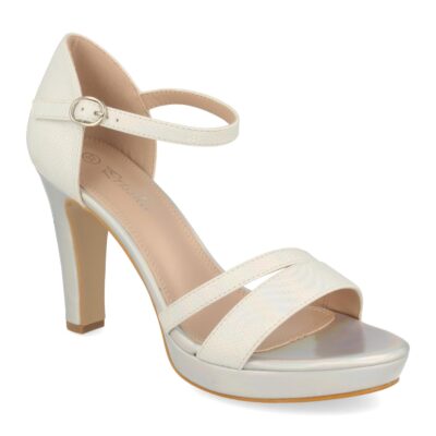 Sandalia de Tacón, Estilo Ankle Strap con Grabado de Serpiente - Imagen 2