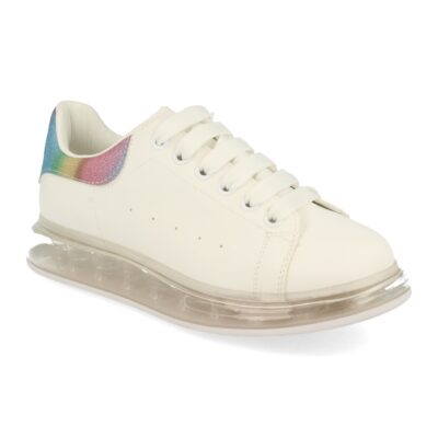 Sneakers para Mujer con Piso Transparente y Cordones - Imagen 2