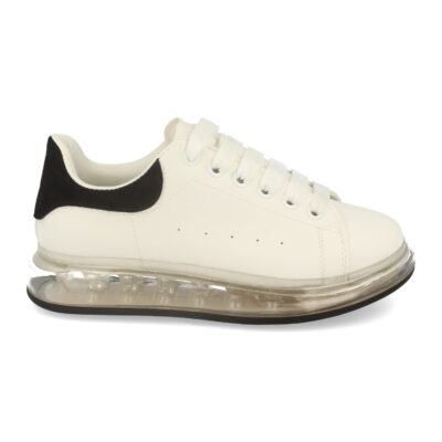 Sneakers para Mujer con Piso Transparente y Cordones