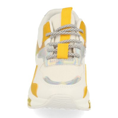 Sneakers de Cuña con Piso Transparente, Rejilla y Cordones - Imagen 3