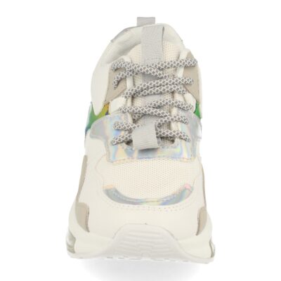 Sneakers de Cuña con Piso Transparente, Rejilla y Cordones - Imagen 3