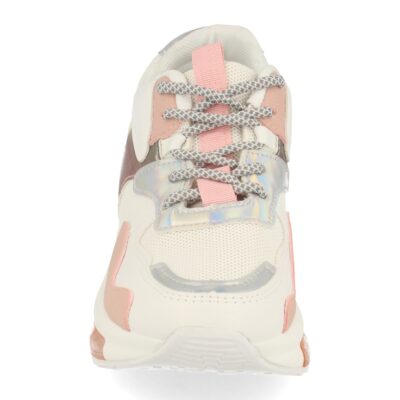 Sneakers de Cuña con Piso Transparente, Rejilla y Cordones - Imagen 3